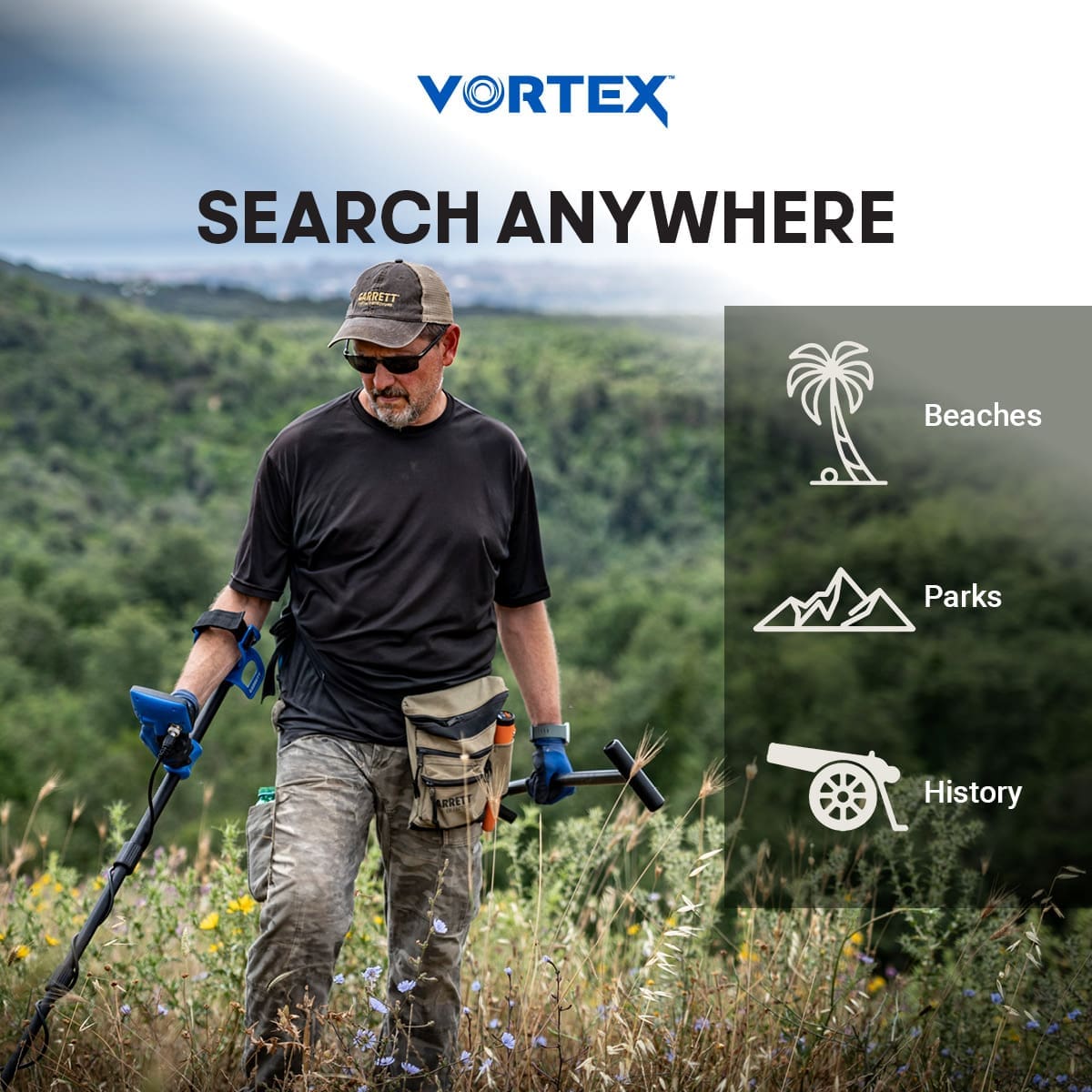 Balıkesir Garrett Vortex VX5 Dedektör - Vortex ekran düzeni, hedef ID okumayı sade tutarak yeni kullanıcıyı hızlandırır.